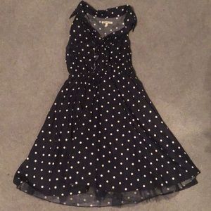 Blue polka dot dress